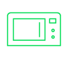 A green icon of a microwave