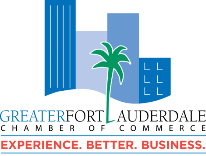 Logo for the Greater For Lauderdale Chamber of Commerce: Experience. Better. Business.