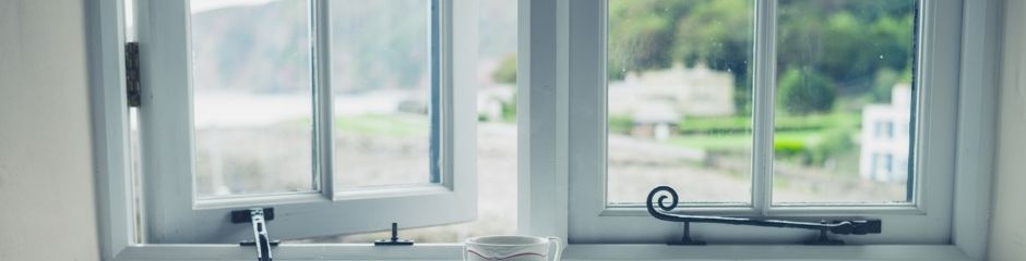 A window inside a home cracked open a litle bit