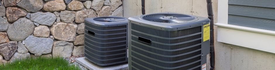 Two outdoor air conditioning units