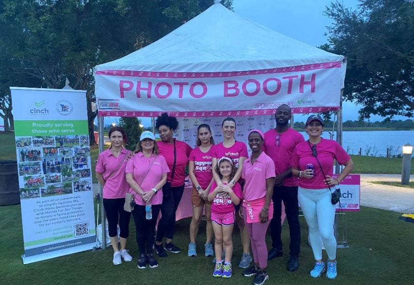 Participants from event sponsor team Cinch Home Services at the Making Strides Against Breast Cancer’s Palm Beach County event on October 14th