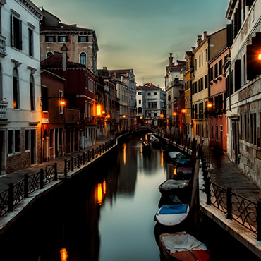 Scenic view of a Venice canal surrounded by buildings