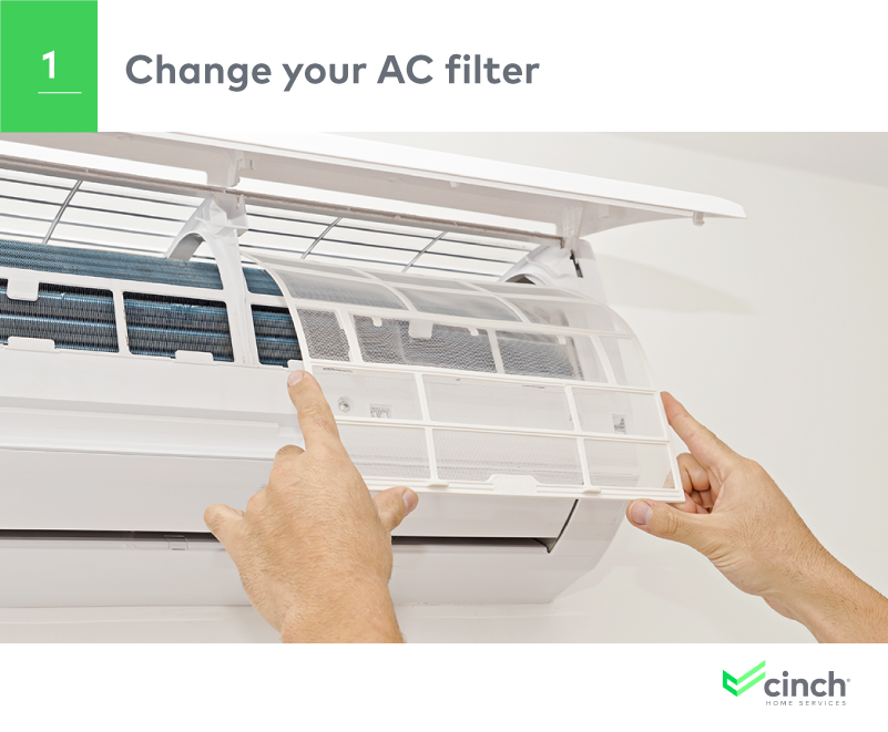 Reduce allergens in your home: Change your AC filter