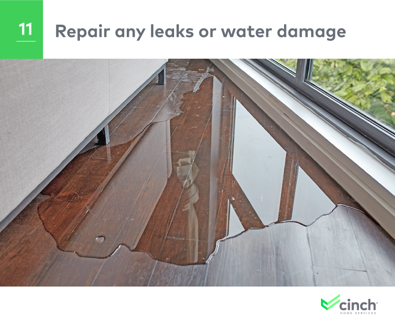Reduce allergens in your home: Repair any leaks or water damage