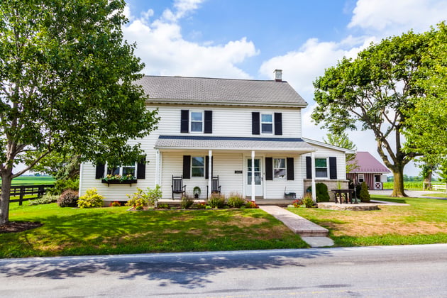 A suburban house in Pennsylvania with a home warranty
