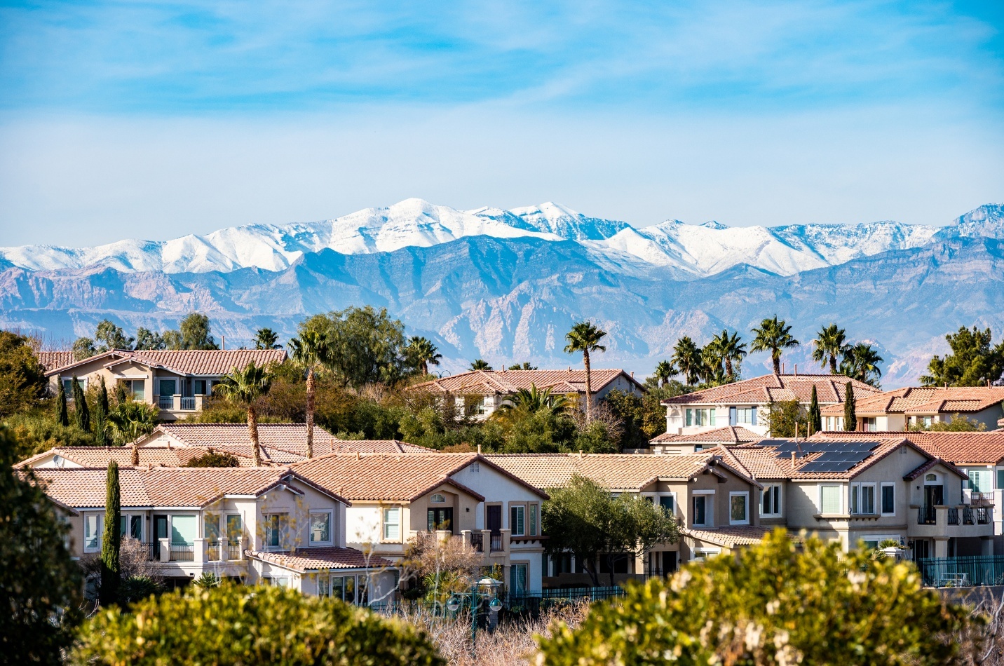 Landscape of homes in Nevada
