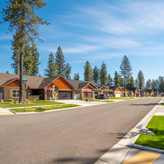 Home warranty in Idaho -Idaho state houses in a suburb