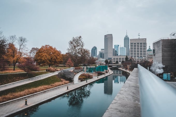 Home warranty in Indiana - skyline of Indianapolis