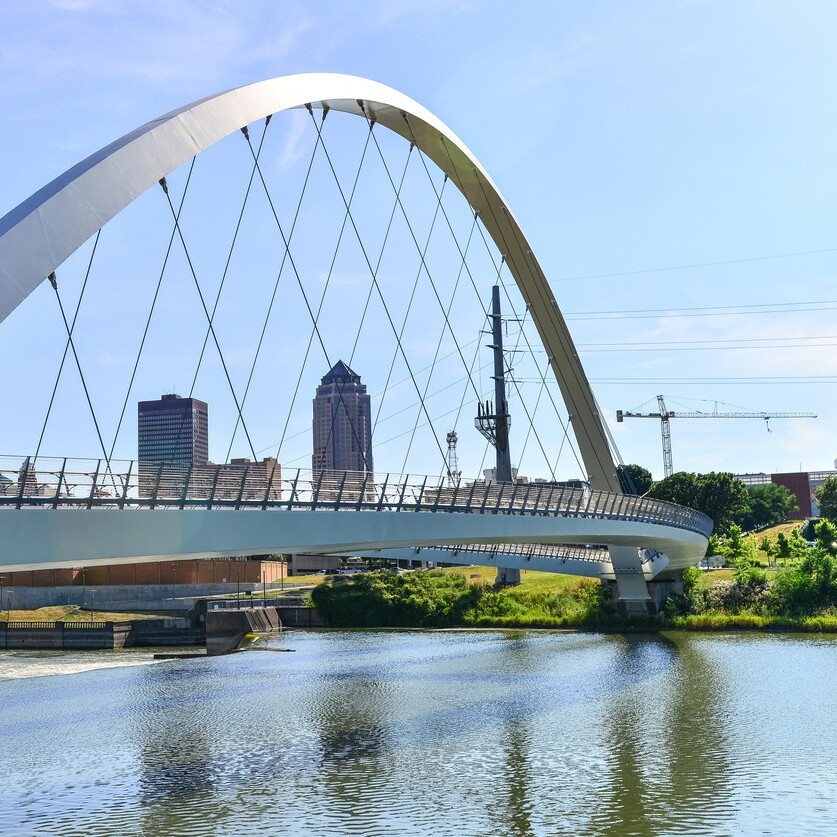 Home warranty in Iowa - beautiful bridge and river in Iowa
