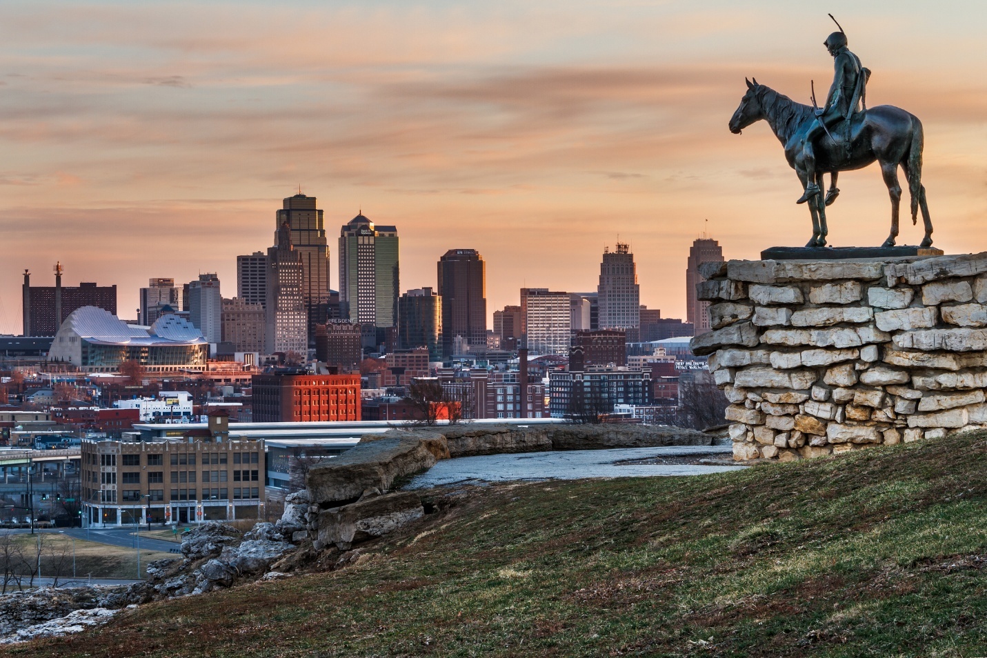 Home warranty in Kansas - beauful statue with a man on a horse