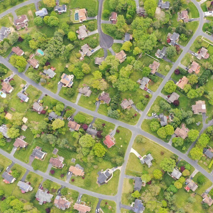Home warranty in Maryland - Aerial photo of neighborhood