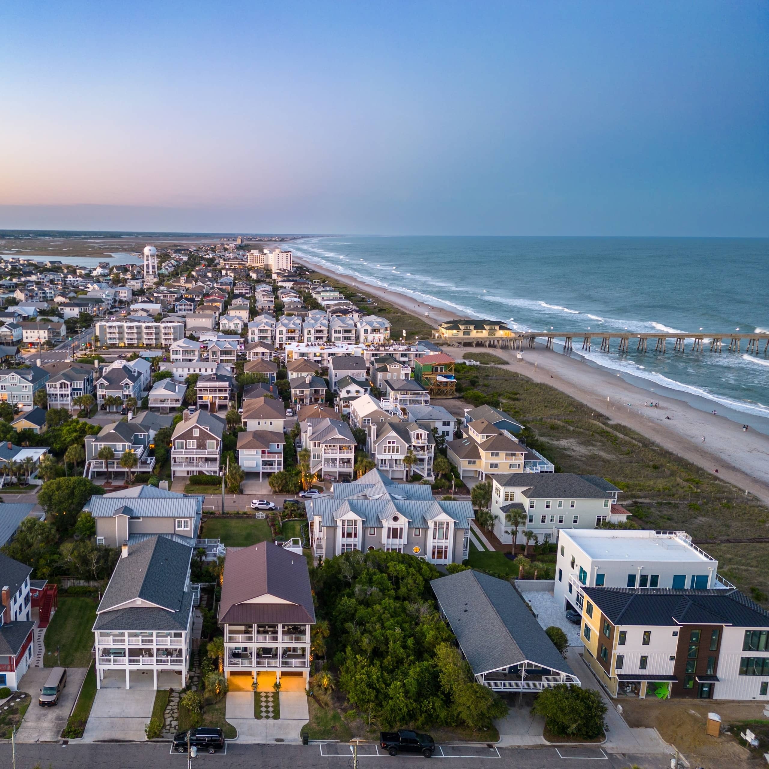 Home warranty in North Carolina - beach with houses