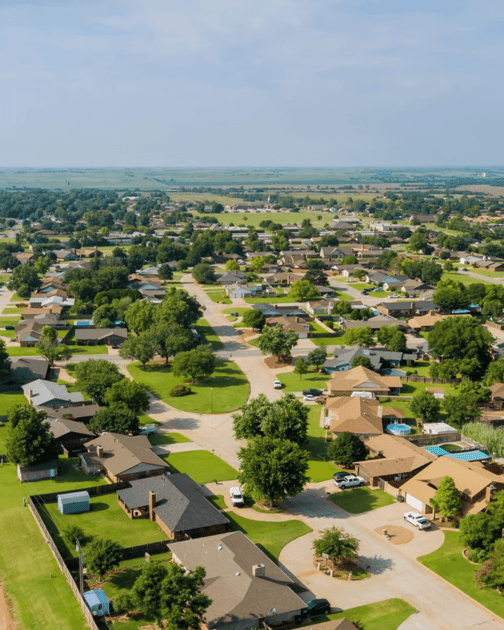 Home warranty in Texas - Houses from above