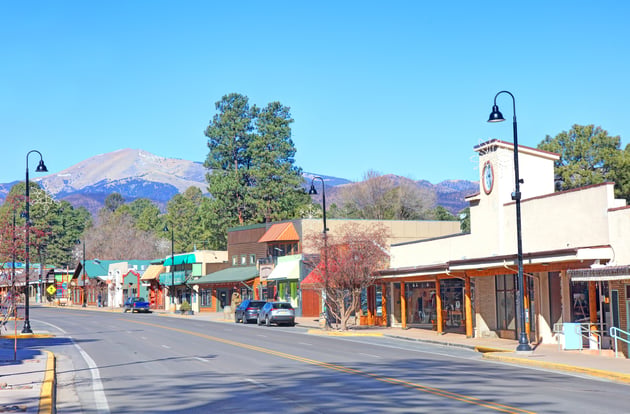 Suburban downtown in New Mexico