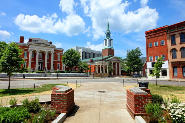 small town Pennsylvania square