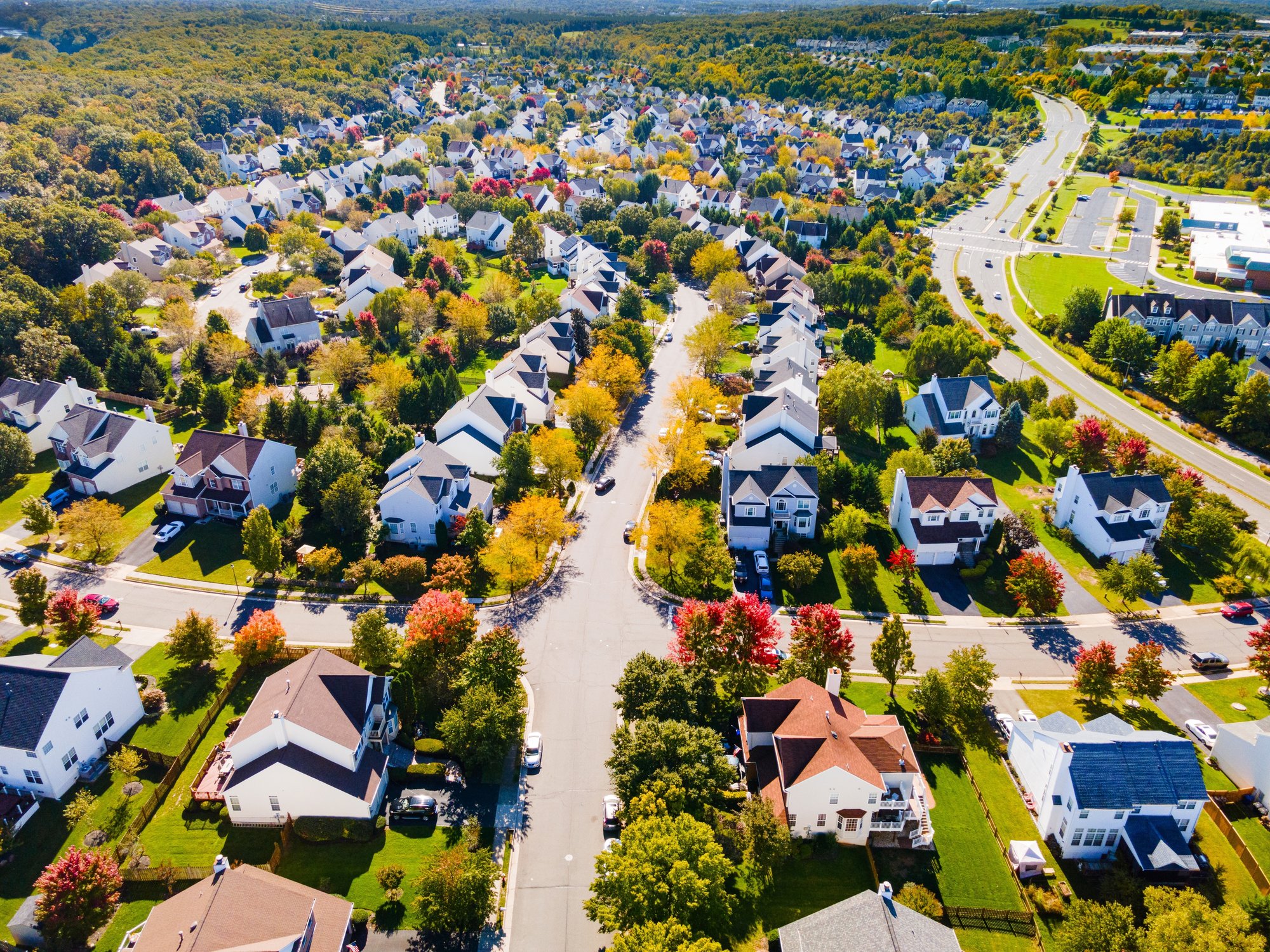 virginia houses with a home warranty - arial view