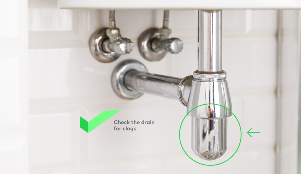 check-drain-pipe-for-clogs
