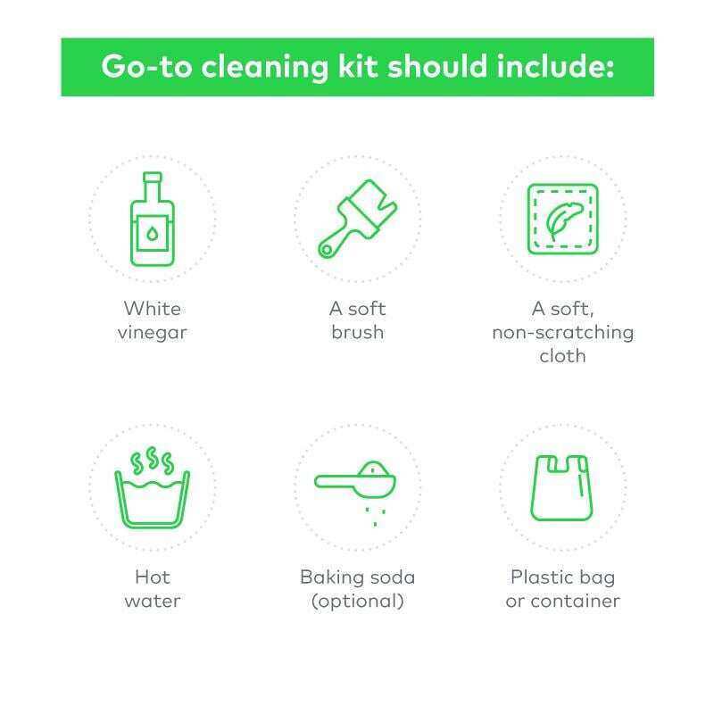 Tools to clean ceiling shower head