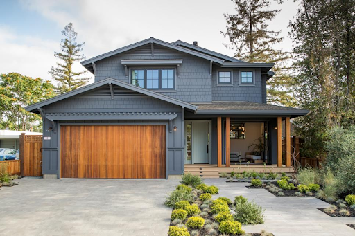 Wooden garage door