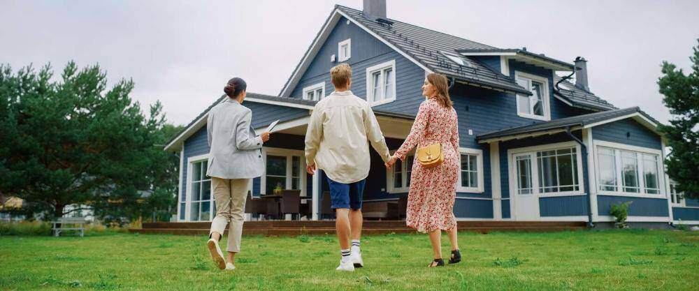 walking into house